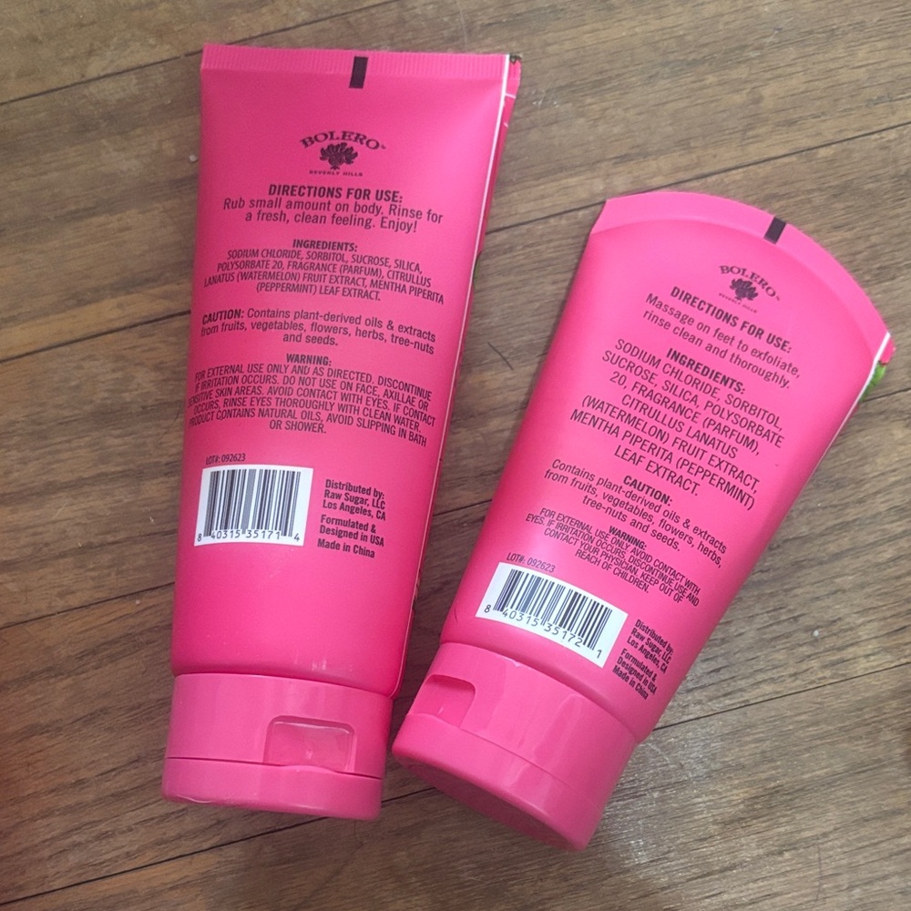 Pink Foot Scrub - Watermelon & Mint - Picture 2 of 3